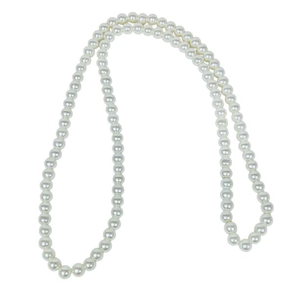 Vintage Faux Pearl Double Strand Necklace 15" White Cream Layered Beaded - Picture 3 of 5